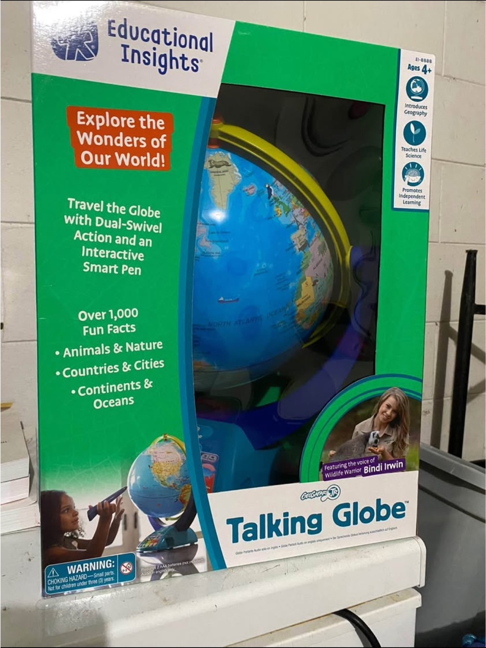 Talking Globe - Interactive Blue & Yellow Kids Learning Toy